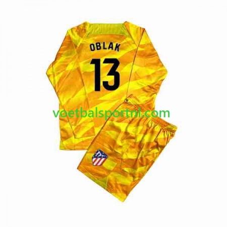Atlético Madrid Jan Oblak 13 Doelman Oranje Shirt Kind 2023-24 L/S